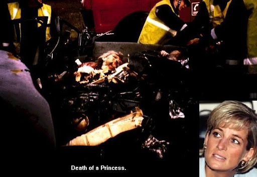 princess diana car crash photos. princess diana in car after