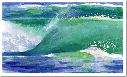 Off shore Breeze - watercolour on paper