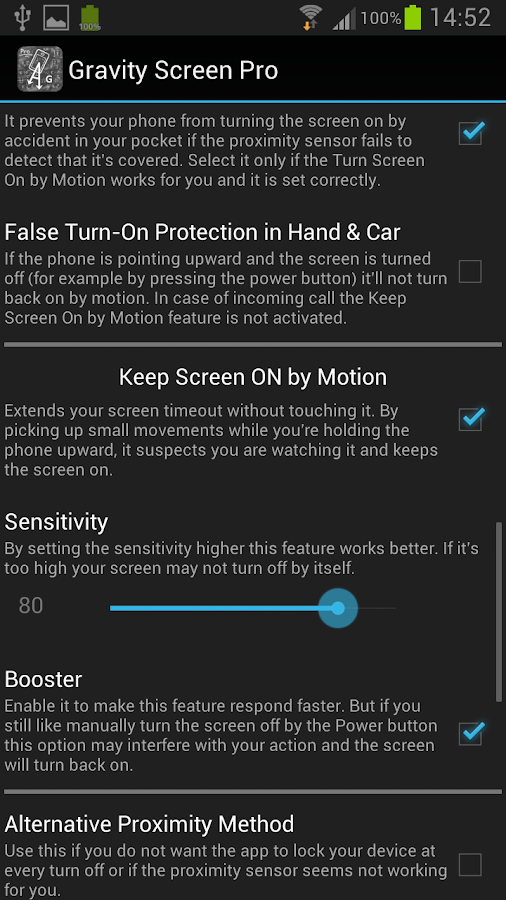 Gravity Screen - On / Off - screenshot