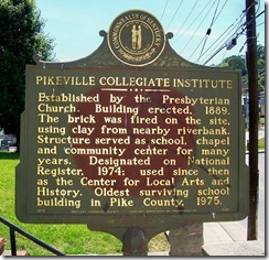 Pikeville Collegiate Institute, Pike Co. KY Marker