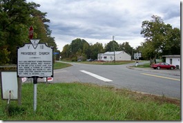 Providence Church Marker on Route 250 (Click to Enlarge)