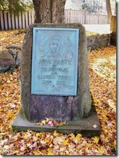 John Brown Marker in front of Tannery foundation