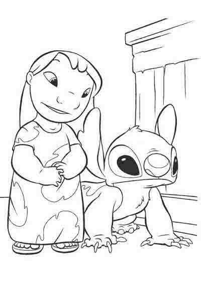 DIBUJOS PARA COLOREAR DE LILO Y STITCH