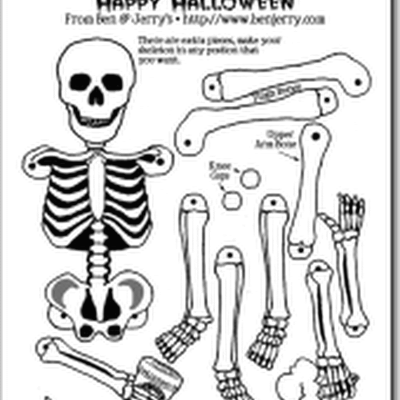 Día de los muertos, esqueletos para recortar y vestir - Jugar y Colorear