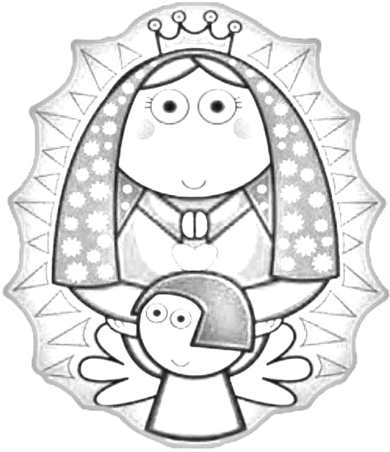 Dibujos para colorear de la Virgen de Guadalupe - Reciclaje en el Area de  Religión - Comunidad Virtual del Profesorado de Religión