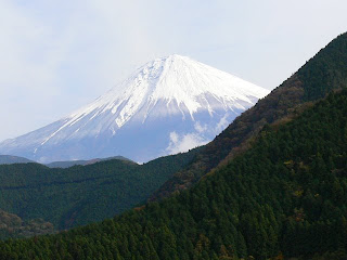 道中に見える富士山