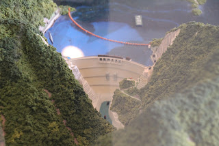 川治ダムを空撮