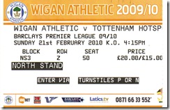 Wigan vs Spurs ticket