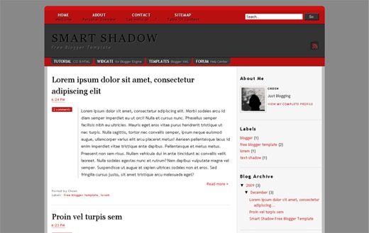 smart shadow blogger template