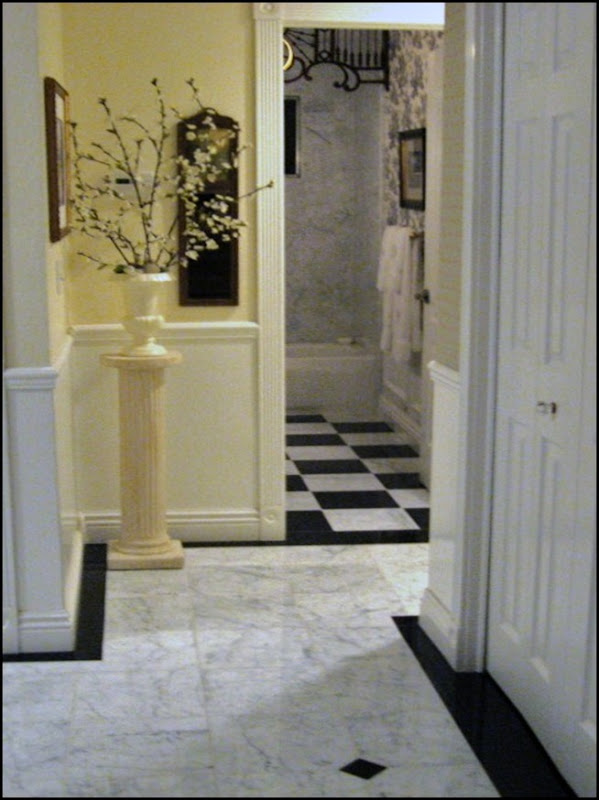 entry hall to guest bath