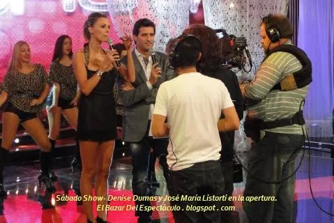 Sábado Show- Denise Dumas y José María Listorti en la apertura..JPG