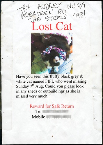 Lost (And Found) Pet Signs Seen On lolpicturegallery.blogspot.com