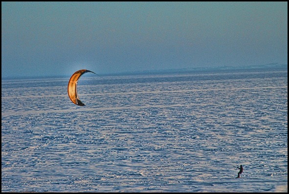 Kite skiing