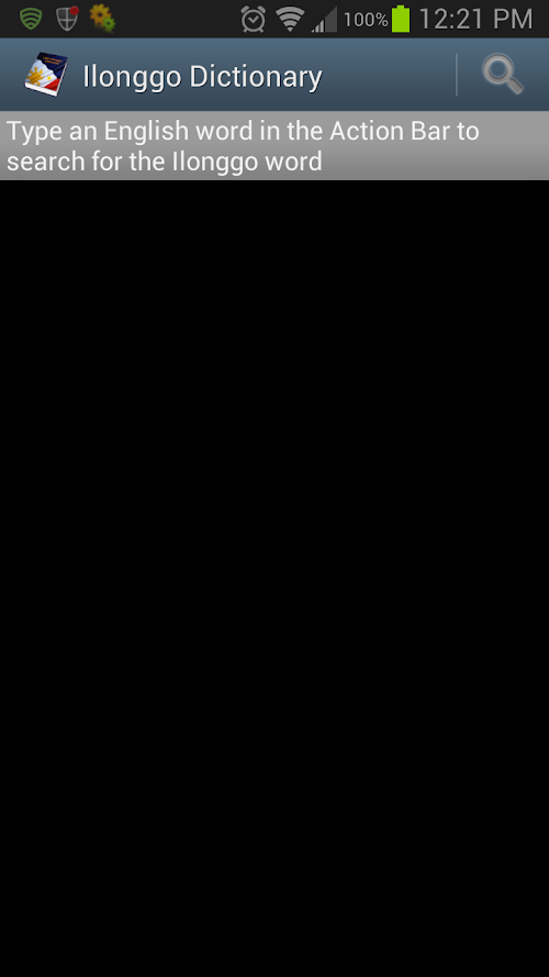 Android application Ilonggo Dictionary screenshort