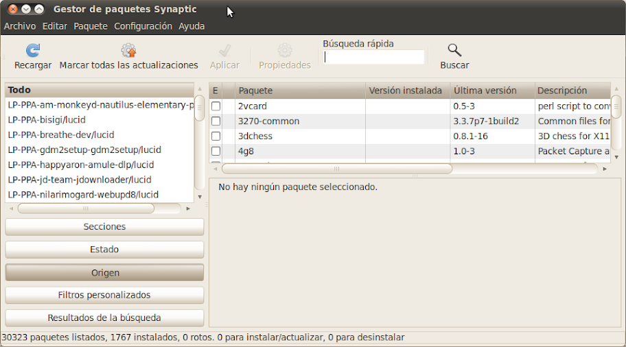 OpenOffice en Ubuntu Intrepid Ibex