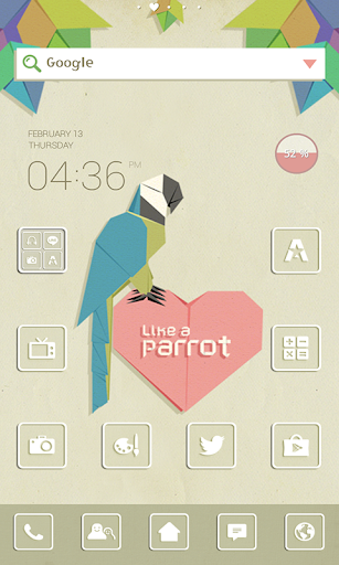 Parrot dodol launcher theme