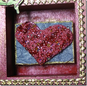 Beaded heart closeup