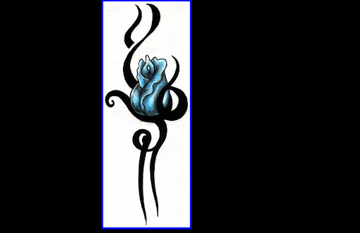 a blue rose tattoo