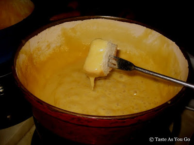 Cheese Fondue at Swizz Restaurant & Wine Bar in New York, NY - Photo by Taste As You Go