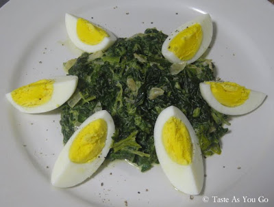 Hard-Boiled Eggs Florentine - Photo by Taste As You Go