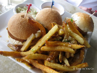 Chesapeake Bay Blue Crab Cake Sliders at Sequoia in New York, NY - Photo by Taste As You Go