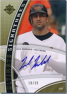 2009 Upper Deck Ultimate Markakis Auto 10 Of 39 