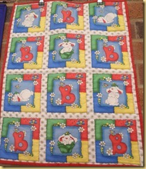Red B childs quilt