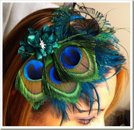 peacock hairband