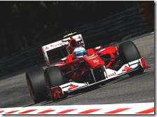 Alonso durante le qualifiche del gran premio d'Italia