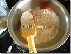 Flours, salt and chilli powder