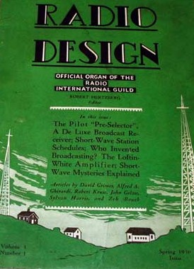 Radio Design magazine cover, 1930