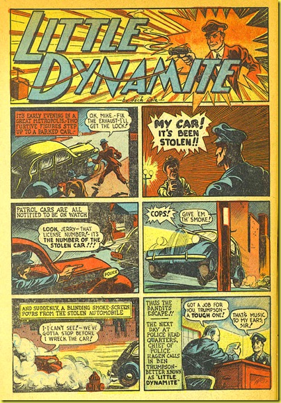 1940 cartoon automobiles and policemen in rare vintage comic book_1