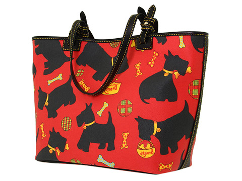 Dooney Bourke Scottie Dog Medium E W Tote