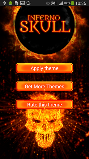 GO Keyboard Fire Skull Theme