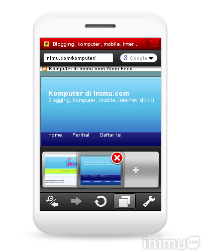 Screenshot Opera Mini 5 Inimu.com/komputer