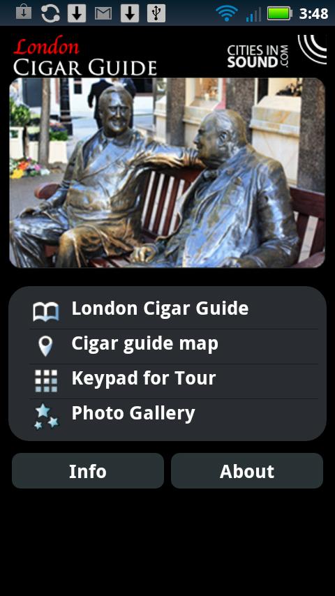 Android application The London Cigar Guide screenshort