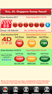 download 4D, TOTO, Singapore Sweep Live free