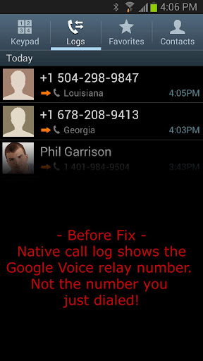 GV Outbound Call Log Repair