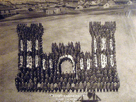 209th Engineers, Camp Sheridan - Amazing  Mass Formation