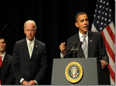 President Obama & Vice President Biden addressing the event at George Mason University