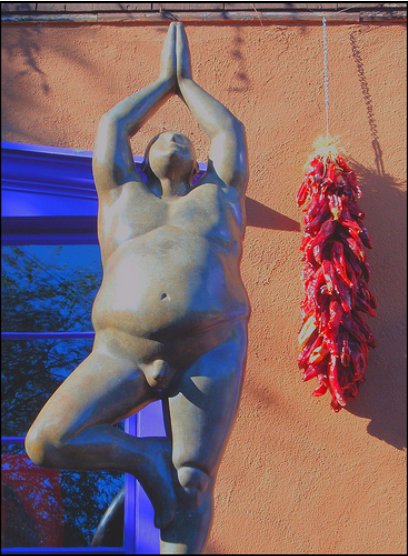 fat man dancing figure