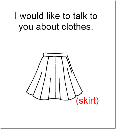 like to talk about clothes 