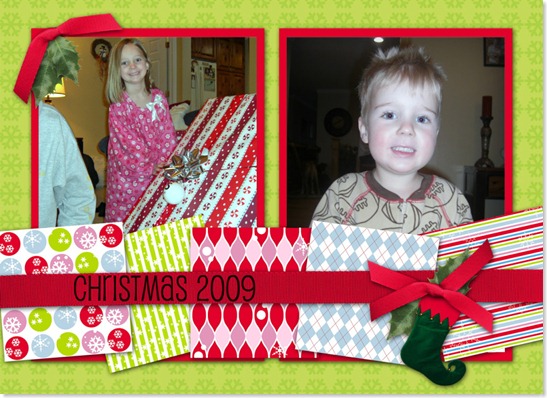 Christmas morning collage