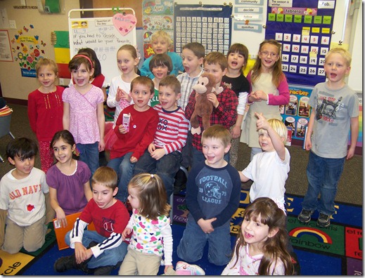 Halle's kindergarten class