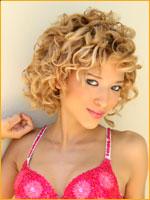 curly style blonde