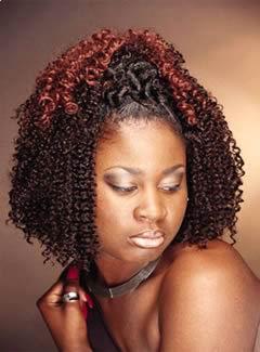 Medium length twist hairstyle for black women