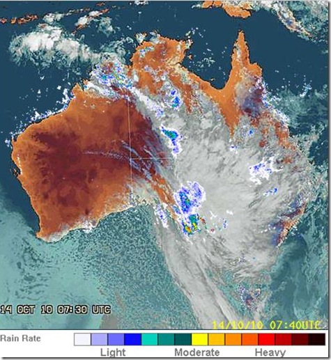 Rain over Australia 14th October 2010 7_30pm
