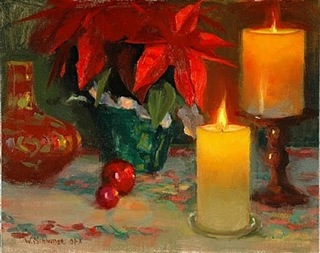 William Schneider _Poinsettia and Candlel_
