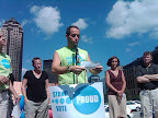Ryan Crane participating in One Iowa's counterprotest of NOM in Des Moines on August 1. (Photo courtesy Prop 8 Trial Tracker
