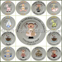 personalized birthday  and baby plates